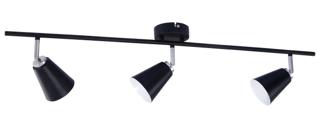 Lux Lamp Spotskinne Bari 3 x E14 - sort