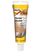 Polyfilla Plastisk Træ fyldstof tube, lys eg farve, til reparation af små huller og revner i træoverflader. Velegnet til inde og ude. Maks dybde 2 cm.
