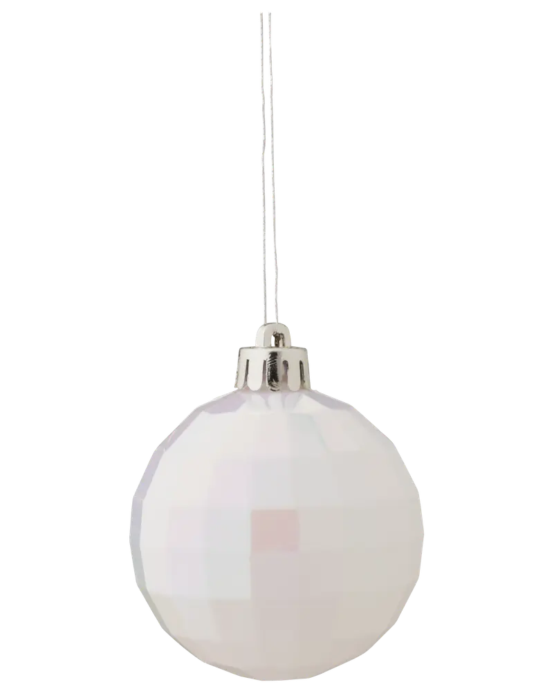 Julkulor pärlemo/vit 4-pack 