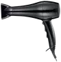 Elegant sort hårtørrer med ergonomisk håndtag, koncentratormundstykke og ledning. Har blank finish, letvægtsdesign og moderne udseende for effektiv og behagelig tørring.