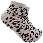 Ankelsokker med leopardprint - Grå