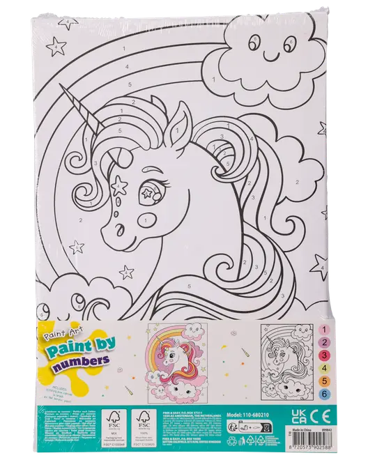 Paint by numbers canvas