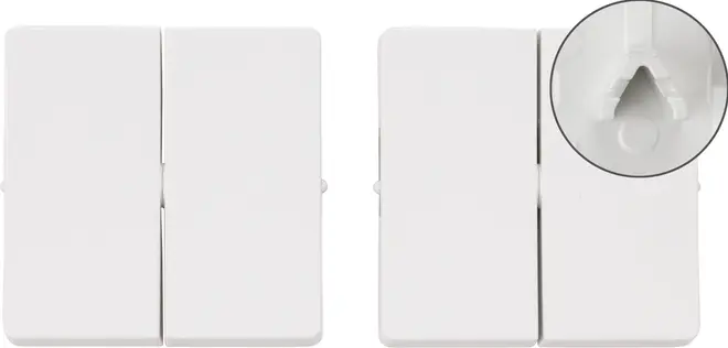 FUGA Tangent afbryder dobbelt 2 sæt - hvid