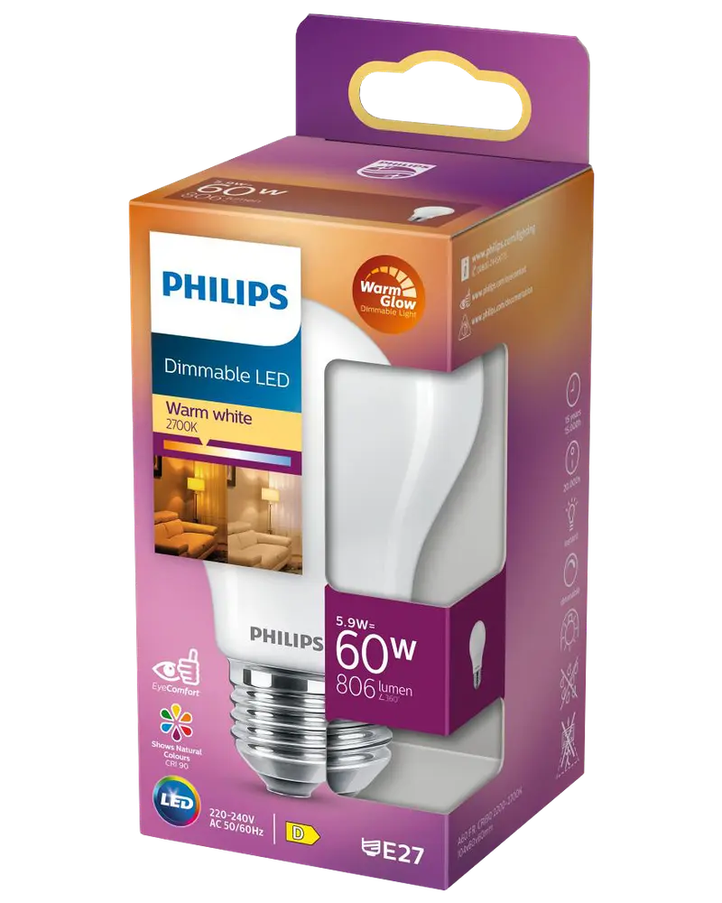 Philips Classic LED-pære 6W E27 billede 3