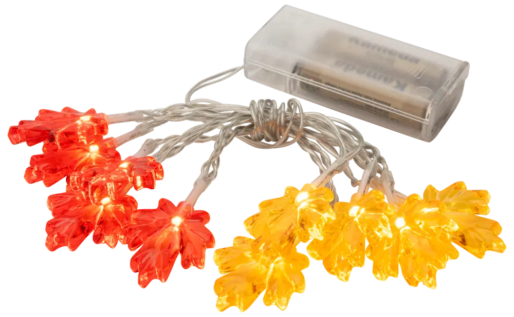 Lyskæde ahornblad 10 LED billede 2