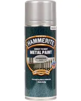 Hammerite Direkte på Rust Metal Maling spraydåse, hamret sort finish, 8 års beskyttelse, til metaloverflader, ingen grunding nødvendig, hurtigtørrende, 400 ml.