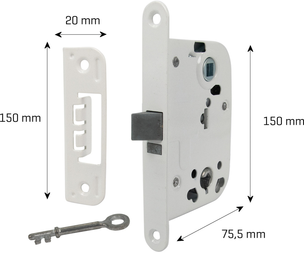 jasa Låsekasse 150 mm - hvid