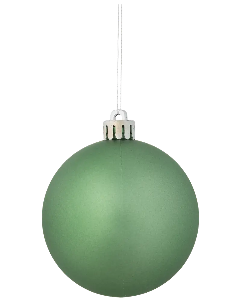  Julgranskulor Ø7 cm 6-pack - Ljusgrön