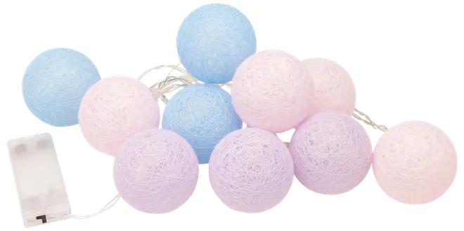 Ljusslinga Ø6 cm 10 st - pastell