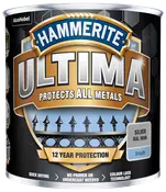 Hammerite Ultima metalmaling, sølvfarve (RAL 9006), glat finish, 12 års beskyttelse, hurtigtørrende, ingen grunder nødvendig, til alle metaller, 750 ml dåse.