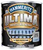 Hammerite Ultima metalmaling, antracitgrå, glat finish. Beskytter alle metaller, 12 års beskyttelse, hurtigtørrende, ingen grunder nødvendig, farvelåseteknologi. Til udendørs metaloverflader.