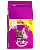 WHISKAS Tørfoder 1 år+ med kylling 3,8 kg