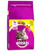 WHISKAS 1+ KYCKLING 3,8 KG