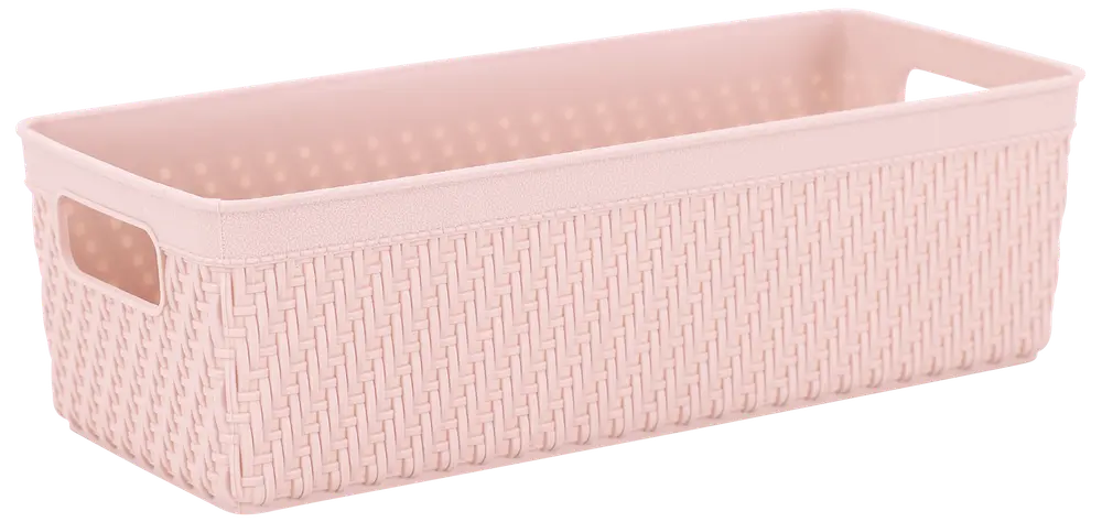 Förvaringskorg plast 24x10 rosa 