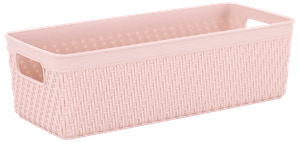 Förvaringskorg plast 24x10 rosa 