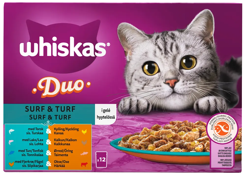 Whiskas duo - Suft & Turf 12x85g