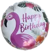 Folieballon 33 cm - Happy birthday flamingo