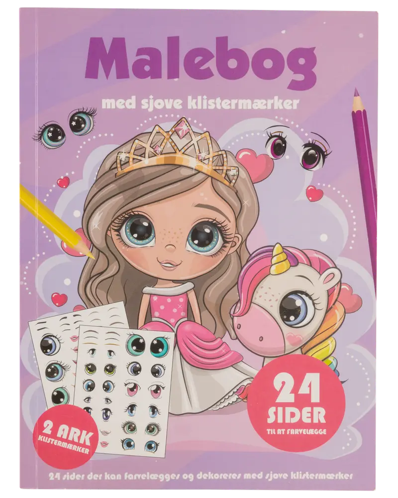 Målarbok med klistermärken