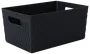 Förvaringskorg plast 25,5x17 cm svart