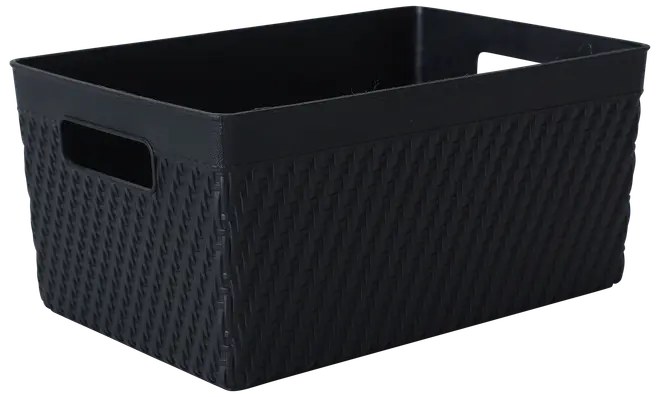 Förvaringskorg plast 25,5x17 cm svart