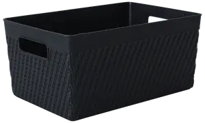 Förvaringskorg plast 25,5x17 cm svart