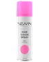 New in Copenhagen pink metallic hårfarvespray, 150 ml dåse med hvid krop og pink låg.