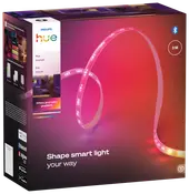 Philips Hue Flux 3m smart LED-lysbånd, hvid og farvegradient, Bluetooth og Zigbee, fleksibel til tilpasning, appstyring, ideel til hjemmeindretning.