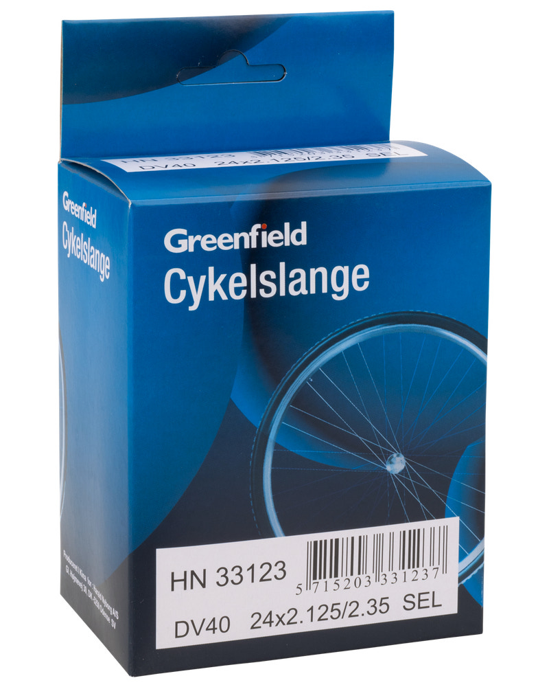 Greenfield Cykelslange DV40 24 x 2,12-2,35 selvlap