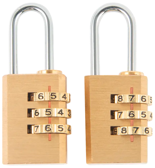 Rockfort Hængelås med kode 20 mm 2-pak 3 cifre