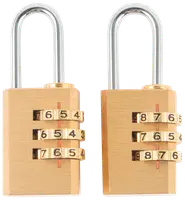 Rockfort Hänglås med kod 20 mm 2-pack 3 siffror