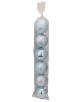  Julgranskulor Ø7 cm 6-pack - ljusblå