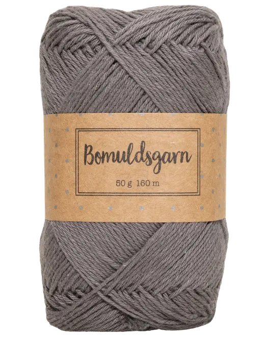 Bomuldsgarn 50 g - mørkegrå