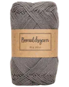 Bomullsgarn 50 g mörkgrå