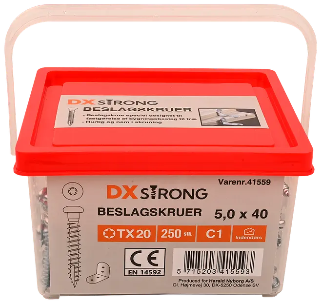 Beslagskrue 5,0 x 40 mm 250 stk.