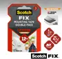 Scotch FIX dobbeltklæbende monteringstape, ekstrem indendørs, holder op til 12 kg, 19 mm x 1,8 m, velegnet til plast, stærk klæbeevne, temperatur- og UV-resistent.