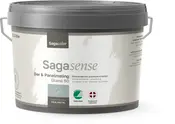 2,5-liters spand Sagacolor Sagasense dør- og panelmaling, halvblank glans, til indendørs træ og metal, miljømærket, produceret i Danmark, slidstærk og vaskbar.