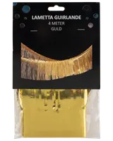 Glittergirlang 4 meter - guld
