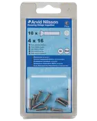 Arvid Nilsson Maskinskrue A4 LH M4 x 16 mm 10-pak