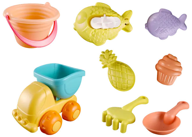 Sandlegetøj 8 dele - lastbil