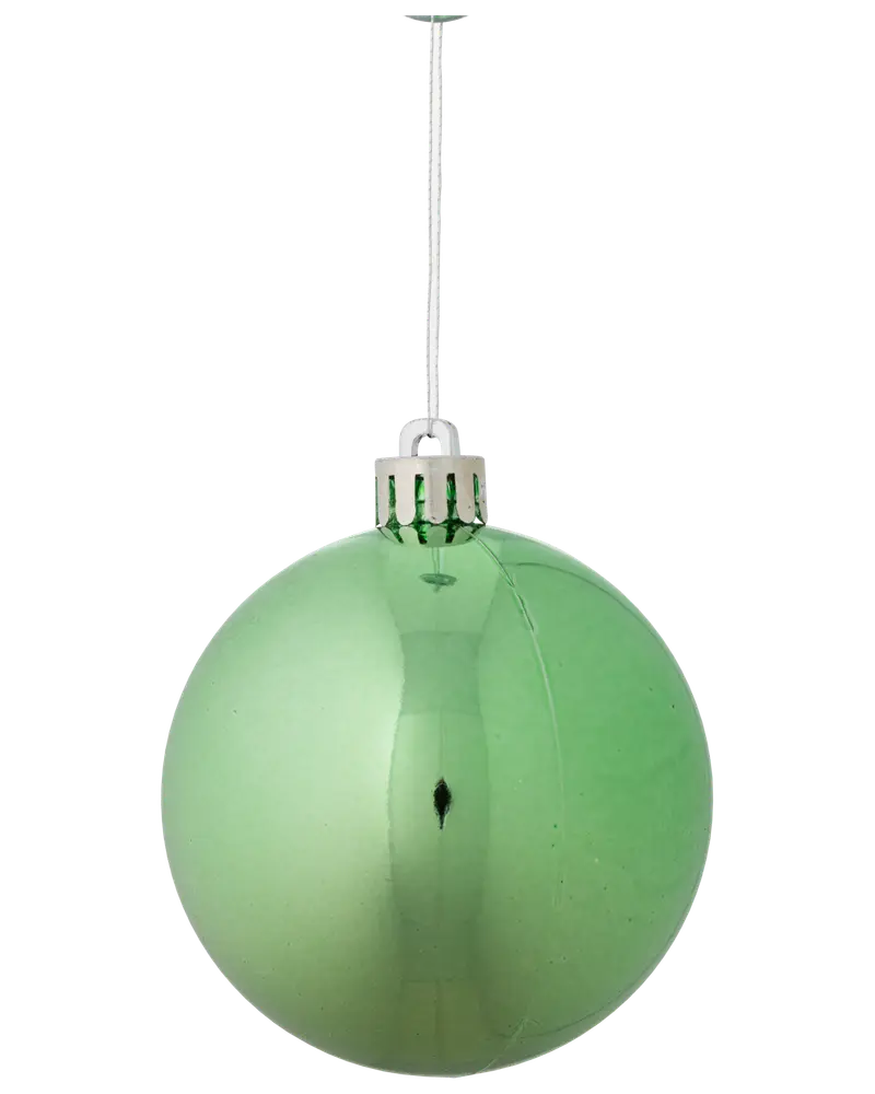  Julgranskulor Ø7 cm 6-pack - Ljusgrön