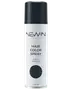 Hvid spraydåse med NEW:IN Copenhagen Hair Color Spray i Black Metallic, 150 ml, med mørk hætte og minimalistisk etiket.