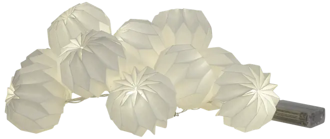 Plissélyskæde LED - hvid