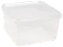 Plastlåda med lock 3000 ml fyrkantig