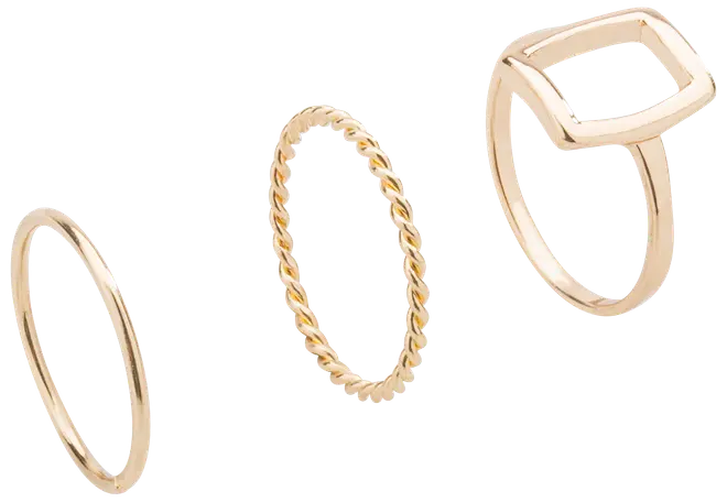 Ring smal 3 stk. - guld