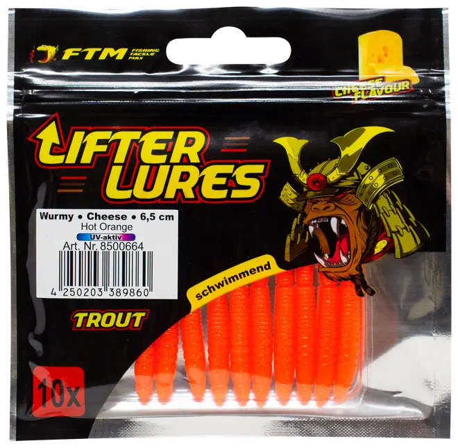 Wurmy Cheese 6,5 cm - Hot Orange