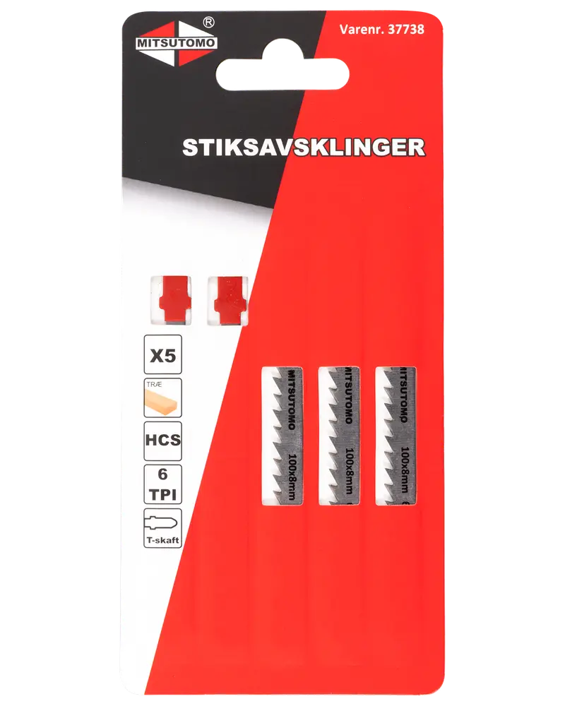 Mitsutomo Stiksavsklinger Træ 6T 5 stk.