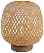 Bordlampe bambus flet - H20 cm