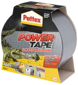 Pattex Power Tape, sølvfarvet gaffatape, 10 meter, ekstra stærk klæbeevne, vandtæt, egnet til reparationer, leveres i papdispenser.
