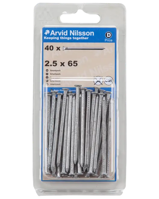 Arvid Nilsson Søm firkantet 2,5 x 65 mm 40-pak