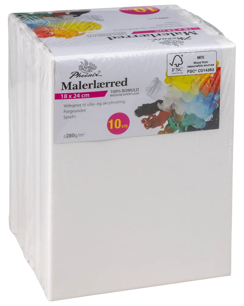 Phoenix Malerlærred 18 x 24 cm 10-pak